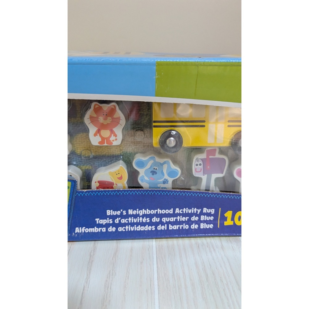 Melissa & Doug Blues Clues & You Neighborhood Activity Rug 44x26 Playset 10pc - Picture 8 of 9